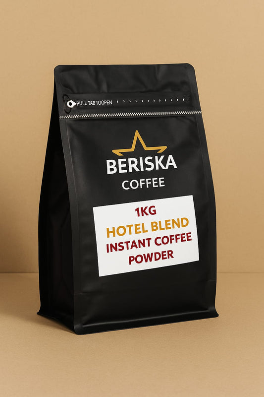 Beriska Hotel Blend Instant Coffee 1kg + 1kg FREE Sugar – HORECA Combo Pack