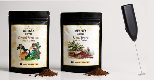 Beriska Premium Grand & Ultra Strong Coffee (50g x 2) + Frother
